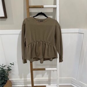 Zara Peplum fleece Top